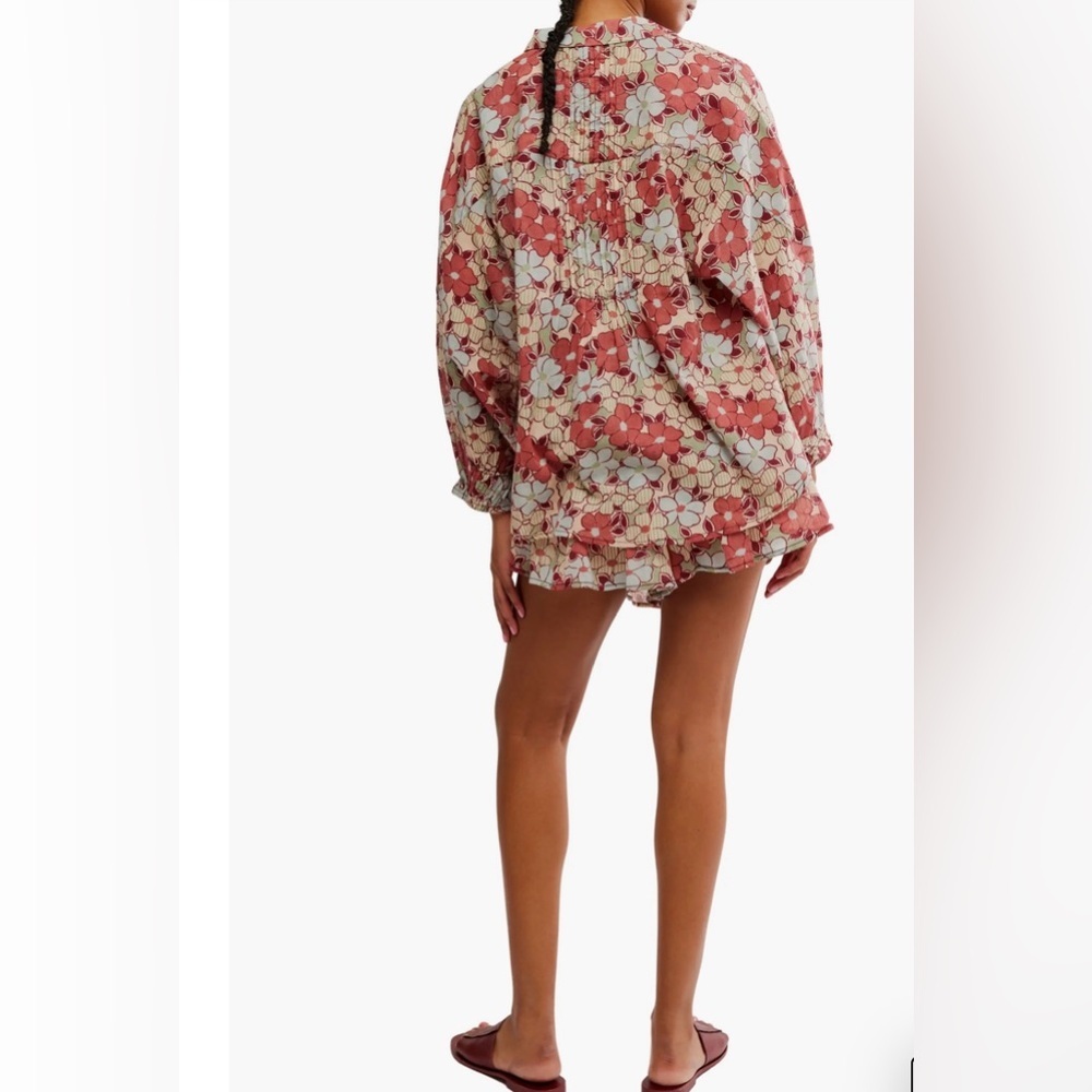 Boho Free people Sienna Button-Up Shirt size M - Picture 2 of 9